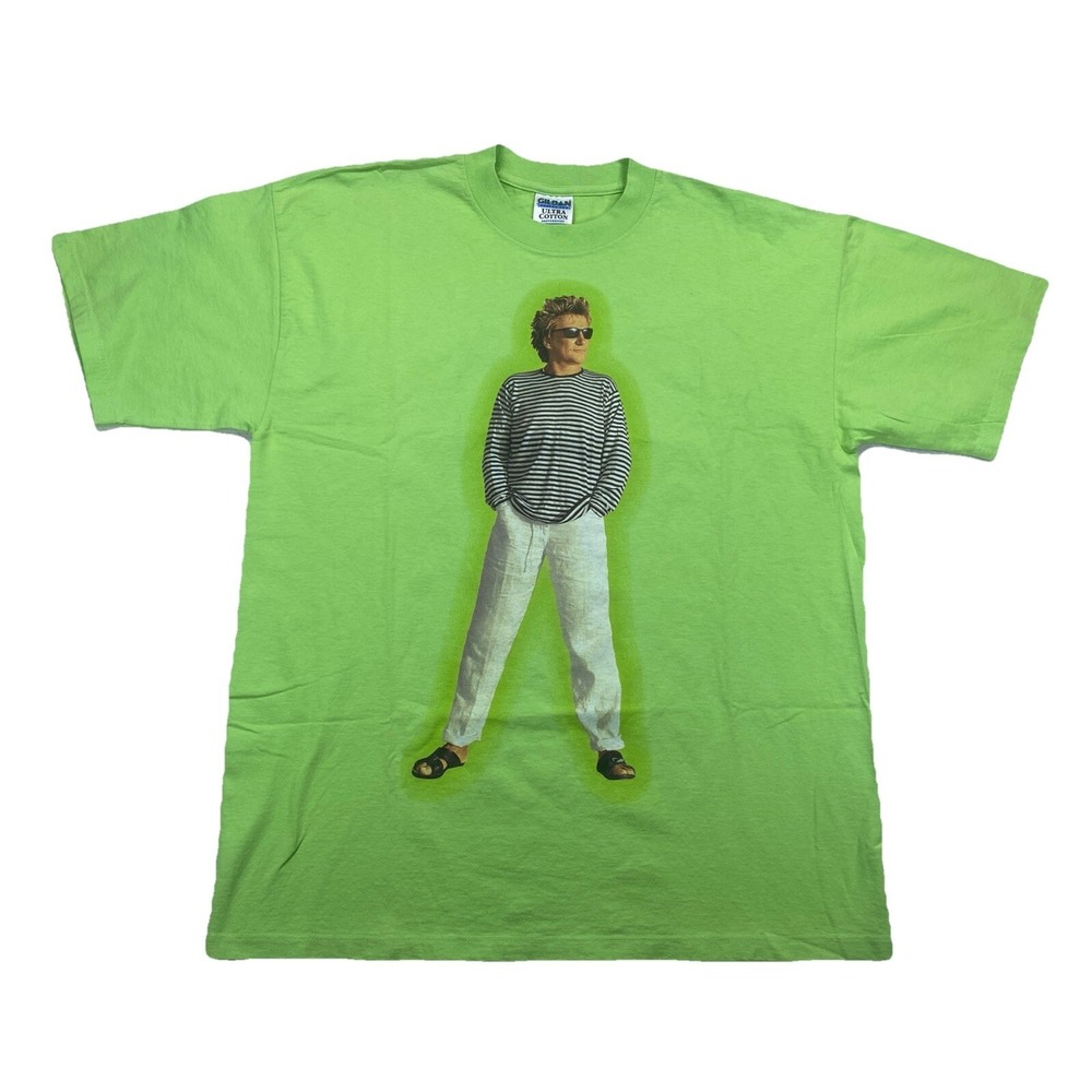 Vintage Rod Stewart Tour 1999 T-Shirt Men's XL Green
